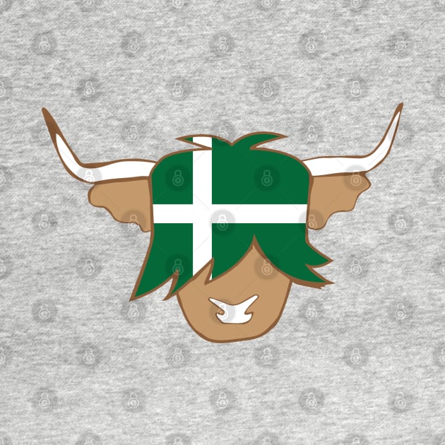 Isle of Barra flag shirt scottish highland cow by ayelandco